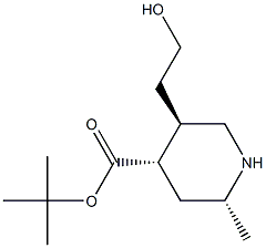 (2R,4S,5R)-tert-butyl 5-(2-hydroxyethyl)-2-methylpiperidine-4-carboxylate Struktur