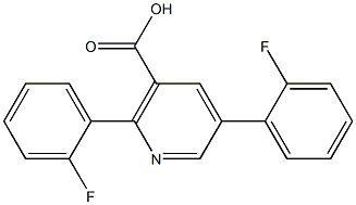 2,5-Bis(2-fluorophenyl)nicotinic acid Struktur