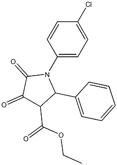 1-(4-Chlorophenyl)-4,5-dioxo-2-phenyl-3-pyrrolidinecarboxylic acid ethyl ester Struktur