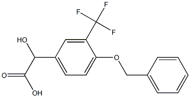 2-(4-(benzyloxy)-3-(trifluoromethyl)phenyl)-2-hydroxyacetic acid Struktur