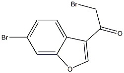 2-bromo-1-(6-bromobenzofuran-3-yl)ethanone Struktur