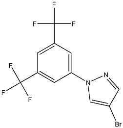 1-(3,5-bis(trifluoromethyl)phenyl)-4-bromo-1H-pyrazole Struktur