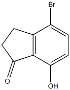 4-bromo-7-hydroxy-2,3-dihydroinden-1-one Struktur