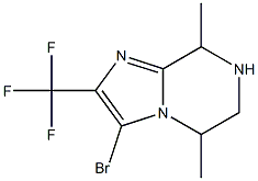 3-bromo-5,8-dimethyl-2-(trifluoromethyl)-5,6,7,8-tetrahydroimidazo[1,2-a]pyrazine Struktur