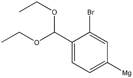 4-(Benzaldehyde diethylacetal)magnesium bromide solution 1 in THF Struktur