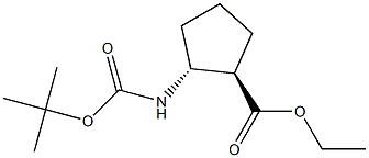 (1R,2R)-ethyl 2-((tert-butoxycarbonyl)amino)cyclopentanecarboxylate Struktur