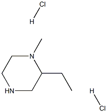 2-ethyl-1-methylpiperazine dihydrochloride Struktur