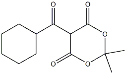 5-(cyclohexanecarbonyl)-2,2-dimethyl-1,3-dioxane-4,6-dione Struktur