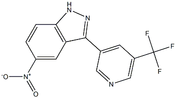 3-(5-(trifluoromethyl)pyridin-3-yl)-5-nitro-1H-indazole Struktur