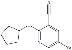 5-bromo-2-(cyclopentyloxy)pyridine-3-carbonitrile Struktur