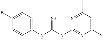 N-(4,6-Dimethylpyrimidin-2-yl)-N'-(4-fluorophenyl)guanidine Struktur