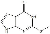 3,7-Dihydro-2-(methylsulphanyl)-4H-pyrrolo[2,3-d]pyrimidin-4-one Struktur