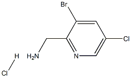 (3-Bromo-5-chloropyridin-2-yl)methylamine hydrochloride Struktur