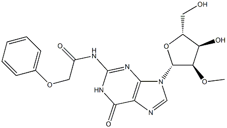 N2-Phenoxyacetyl-2'-O-methylguanosine Struktur