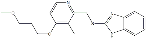 2-(((4-(3-methoxypropoxy)-3-methylpyridin-2-yl)methyl)thio)-1H-benzo[d]imidazole Struktur