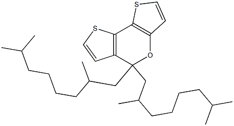 5,5-Bis-(2,7-dimethyl-octyl)-5H-4-oxa-1,8-dithia-as-indacene Struktur