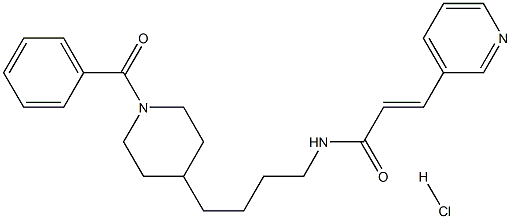 N-[4-(1-Benzoyl-4-piperidinyl)butyl]-3-(3-pyridinyl)-2-propenamide Hydrochloride 結(jié)構(gòu)式