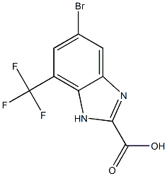 5-Bromo-7-trifluoromethyl-1H-benzoimidazole-2-carboxylic acid Struktur