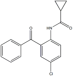 2-cyclopropylformamido-5-chlorobenzophenone Struktur