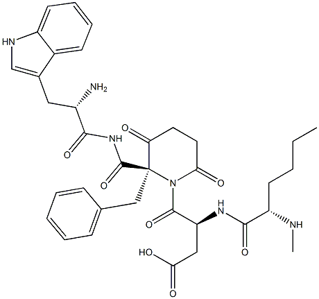 succinyl-tryptophyl-N-methyl-norleucyl-aspartyl-phenylalaninamide Struktur