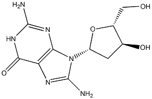 8-amino-2'-deoxyguanosine Struktur