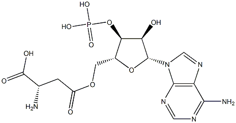 beta-aspartyl-adenosine monophosphate Struktur