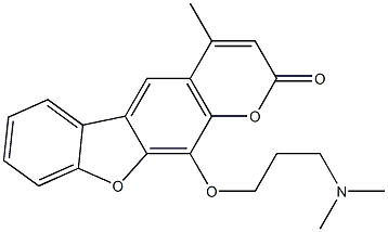 11-dimethylaminopropoxy-4-methylbenzofuro(3,2-g)coumarin Struktur