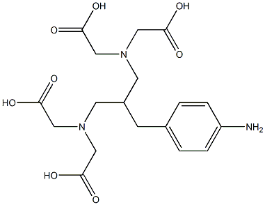 2-(4-aminobenzyl)-1,3-propylenediamine-N,N,N',N'-tetraacetic acid Struktur