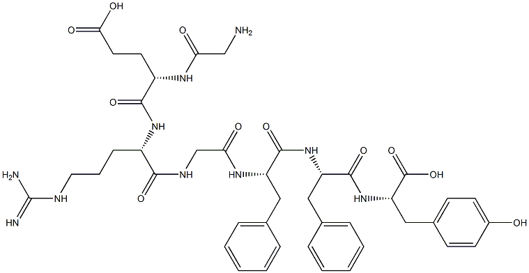 glycyl-glutamyl-arginyl-glycyl-phenylalanyl-phenylalanyl-tyrosine Struktur