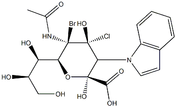 5-bromo-4-chloro-3-indolyl-N-acetylneuraminic acid Struktur