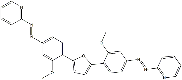 2,5-bis(2-methoxy-4-(2-pyridylimino)aminophenyl)furan Struktur