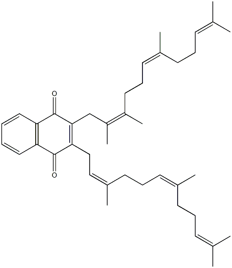 2-METHYL-3-DIFARNESYL-1,4-NAPHTHOQUINONE Struktur