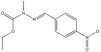 N'-METHYL-N'-ETHOXYCARBONYL-(PARA-NITRO)-BENZALDEHYDEHYDRAZONE Struktur