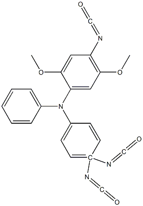 4,4',4'-TRIISOCYANATO-2,5-DIMETHOXYTRIPHENYLAMINE Struktur