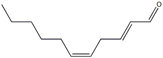 2-TRANS,5-CIS-UNDECADIENAL Struktur