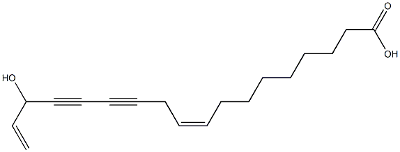 16-HYDROXY-CIS-9,17-OCTADECADIENE-12,14-DIYNOICACID Struktur