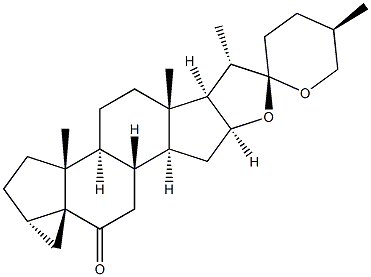 (25R)-3ALPHA,5-CYCLO-5ALPHA-SPIROSTAN-6-ONE Struktur