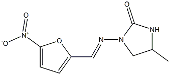 4-METHYL-1-((5-NITROFURFURYLIDIENE)AMINO)-2-IMIDAZOLIDINON. Struktur