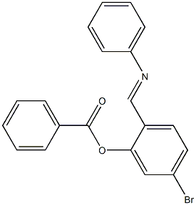 5-BROMO-2-(PHENYLIMINOMETHYL)PHENYL BENZOATE Struktur