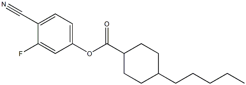 4-CYANO-3-FLUOROPHENYL 4-PENTYLCYCLOHEXANECARBOXYLATE Struktur