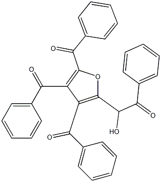 (2S,3S,4S)-TETRABENZOYL-2-(HYDROXYMETHYL)-FURAN Struktur