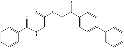 hippuric acid p-phenyl phenacyl ester Struktur