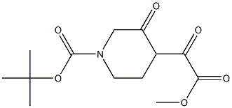 tert-Butyl 4-(2-methoxy-2-oxoacetyl)-3-oxopiperidine-1-carboxylate Struktur