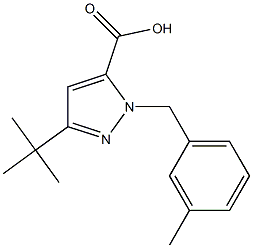 3-(TERT-BUTYL)-1-(3-METHYLBENZYL)PYRAZOLE-5-CARBOXYLIC ACID Struktur