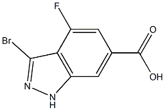 4-FLUORO-3-BROMOINDAZOLE-6-CARBOXYLIC ACID Struktur