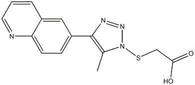 4-METHYL-5-(QUINOLIN-6-YL)TRIAZOLE-3-THIOACETIC ACID Struktur