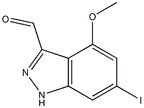 6-IODO-4-METHOXYINDAZOLE-3-CARBOXYALDEHYDE Struktur