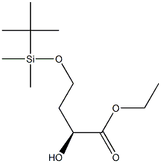 (2S)-4-TERT-BUTYLDIMETHYLSILYLOXY-2-HYDROXYBUTANOIC ACID ETHYL ESTER Struktur