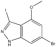 6-BROMO-4-METHOXY-3-IODOINDAZOLE Struktur