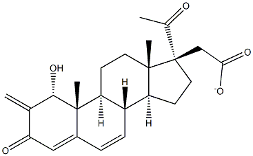 17ALPHA-HYDROXY-1ALPHA,2ALPHA-METHYLENEPREGNA-4,6-DIENE-3,20-DIONE-17-ACETATE Struktur